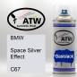 Preview: BMW, Space Silver Effect, C67: 400ml Sprühdose, von ATW Autoteile West.